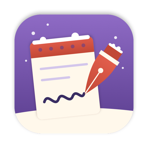 Penpal's icon, a pen writing on a memo pad